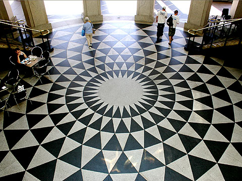 Black and white floor